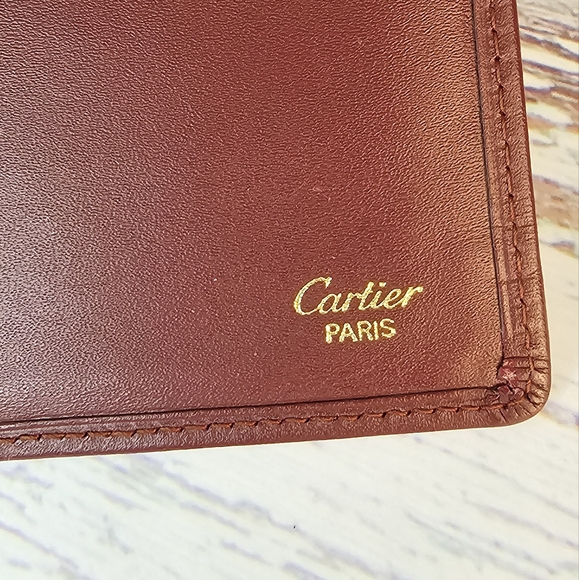 Cartier EUC Mastline Vintage Bordeaux Leather Long Wallet 🍷 - Picture 4 of 16